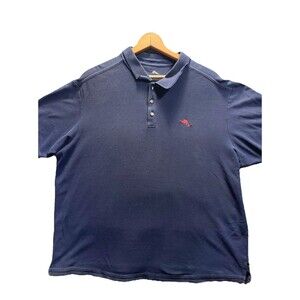 Tommy Bahama Polo Mens 2XL Shirt Blue Supima Cotton Casual Golf Beach Logo XXL